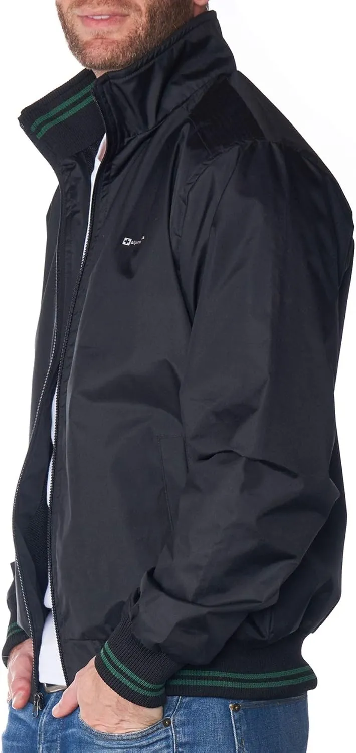 Alpine Swiss Alvin Mens Lightweight Bomber Jacket Casual Windbreaker Varsity Style Coat Versatile Stylish Everyday Outerwear