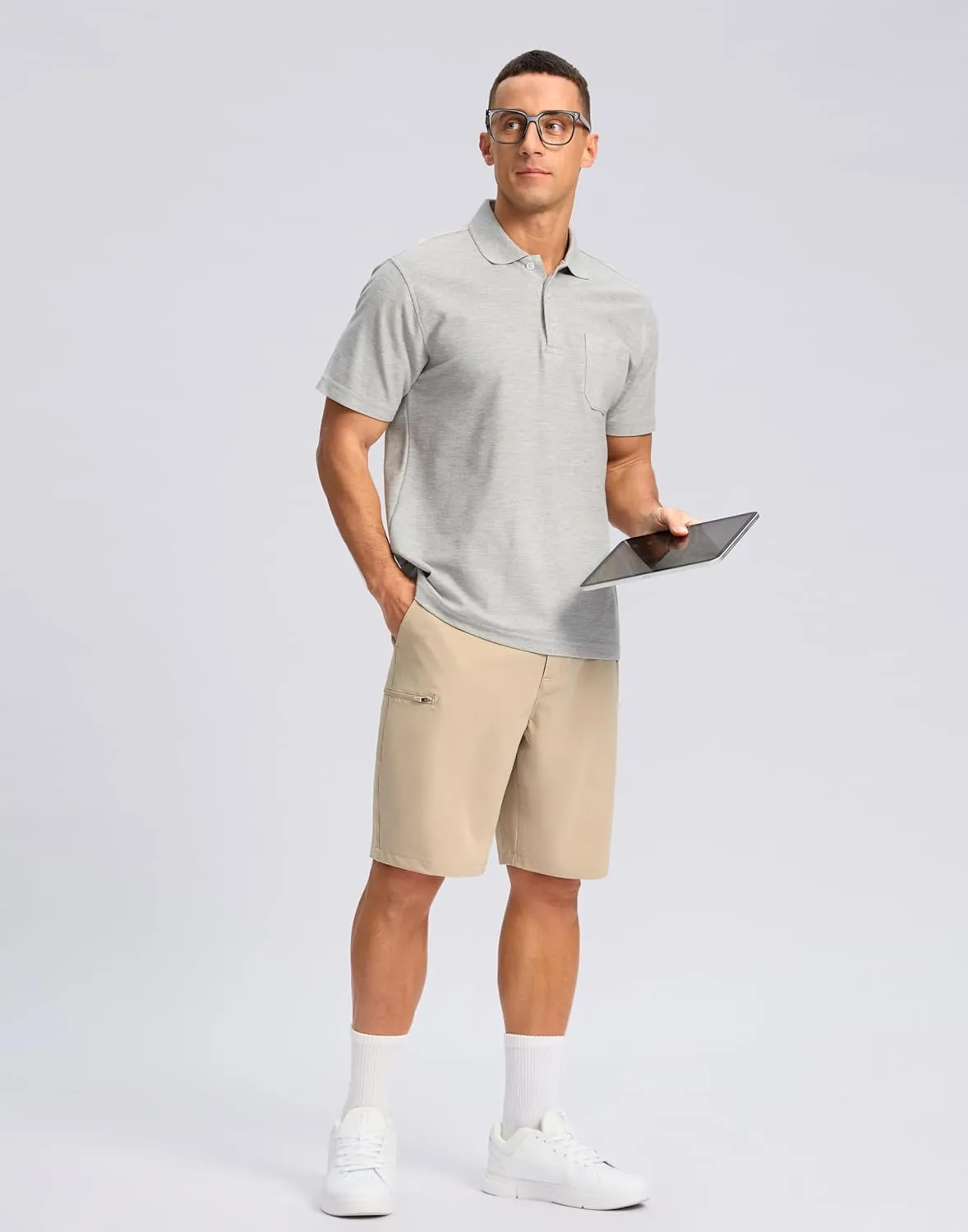G Gradual Men's Casual Shorts 7"/ 9" Lightweight 4 Pockets Stretch Quick-Dry Summer Shorts for Golf Work Hiking Trips