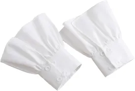 Mrotrida Women's Fake Sleeve Cuffs Fashion Pleated Oversleeve Detachable Shirt Sleeve Cuffs Gloves