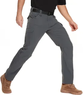 NATUVENIX Tactical Pants for Men, Water Resistant Hiking Cargo Pants Lightweight Outdoor Work Pants for Men Ripstop