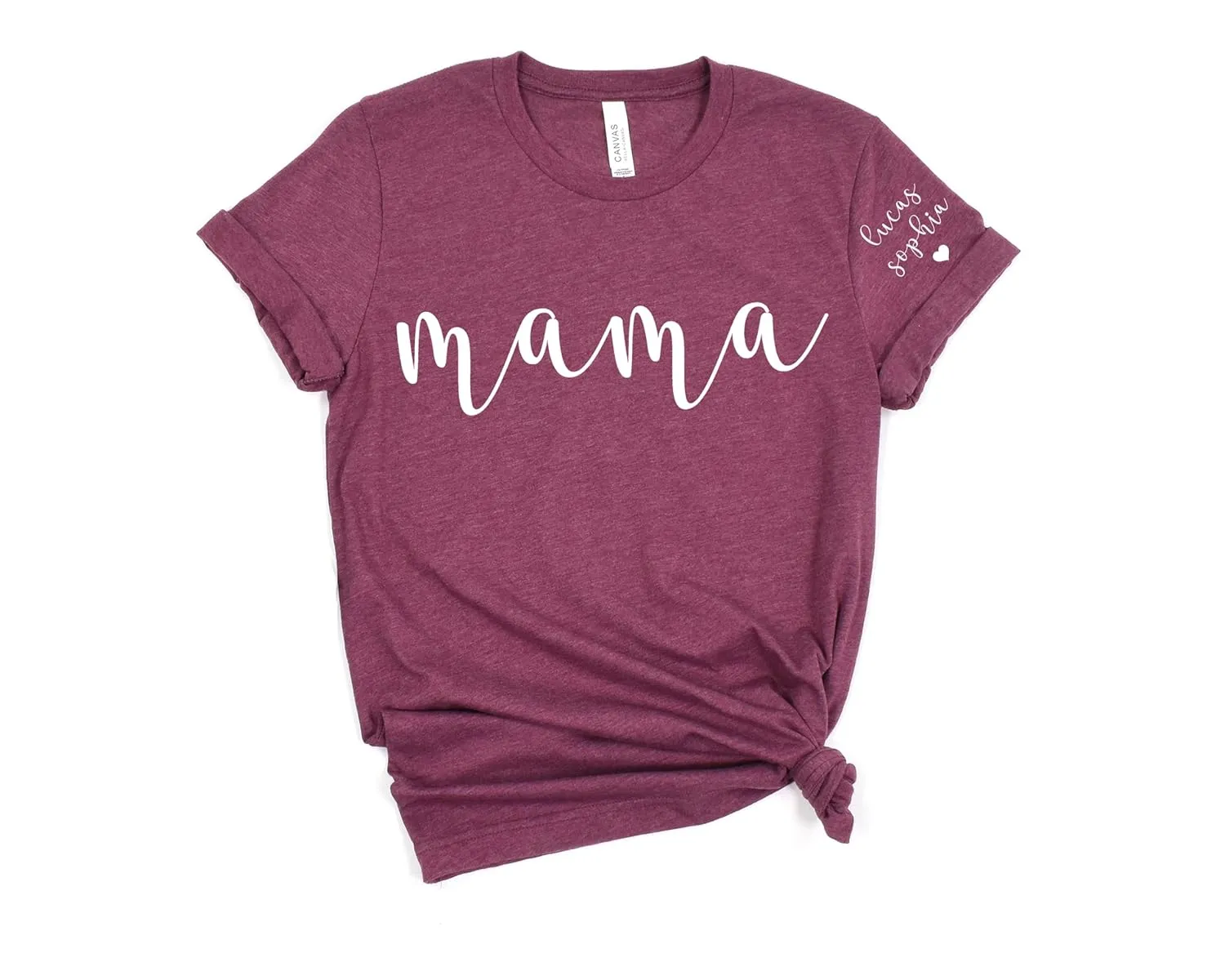 Personalized Mama Shirt with Kids Name, Mom Shirts, Daughter Boy Mom Shirts, Mothers Day Tshirt For Mom, Momma Clothes, Custom Birthday Gifts for Mom, Cute Mommy Graphic Tees for Women