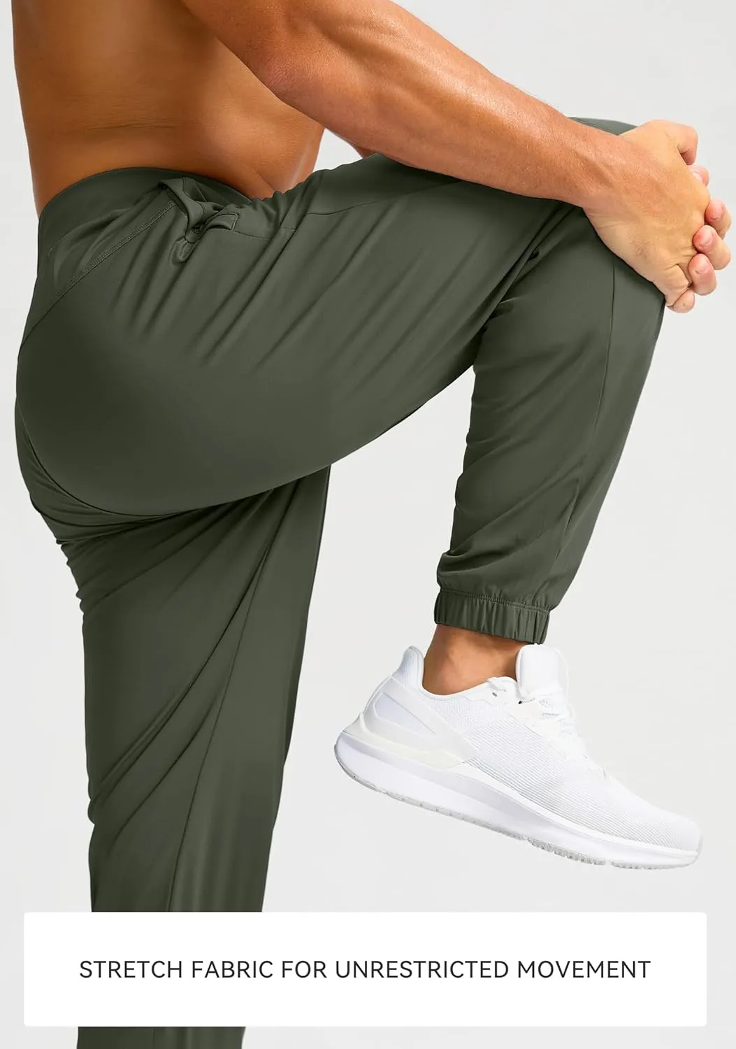 Soothfeel Men's Joggers with Zipper Pockets Golf Joggers Lightweight Sweatpants Athletic Workout Pants for Men Track