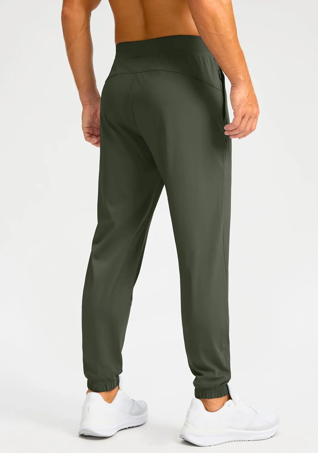 Soothfeel Men's Joggers with Zipper Pockets Golf Joggers Lightweight Sweatpants Athletic Workout Pants for Men Track