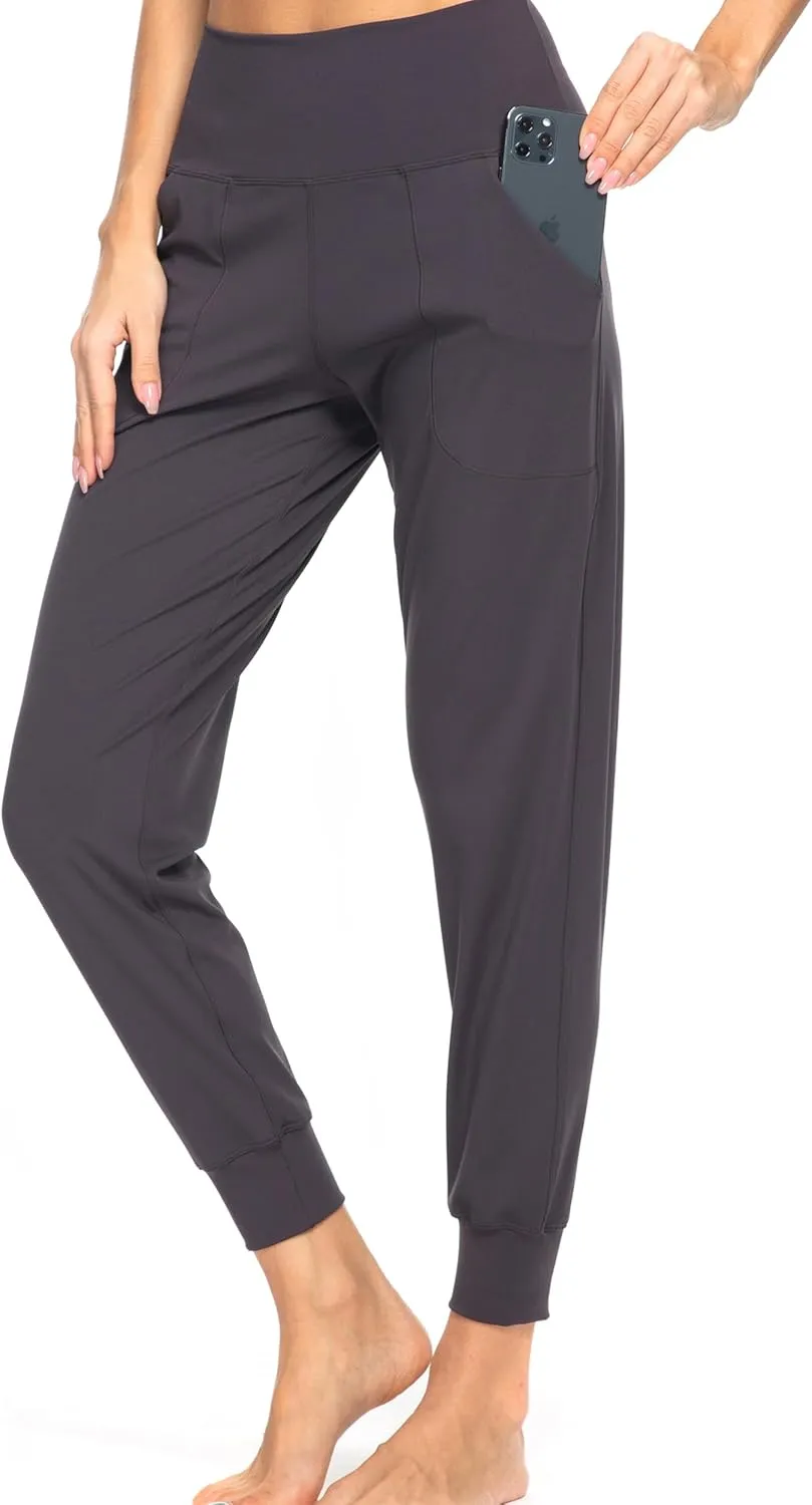 Women's Joggers with Pockets, Hiking Cargo Water Resistant Lightweight Pants for Women Workout Athletic Travel Camping