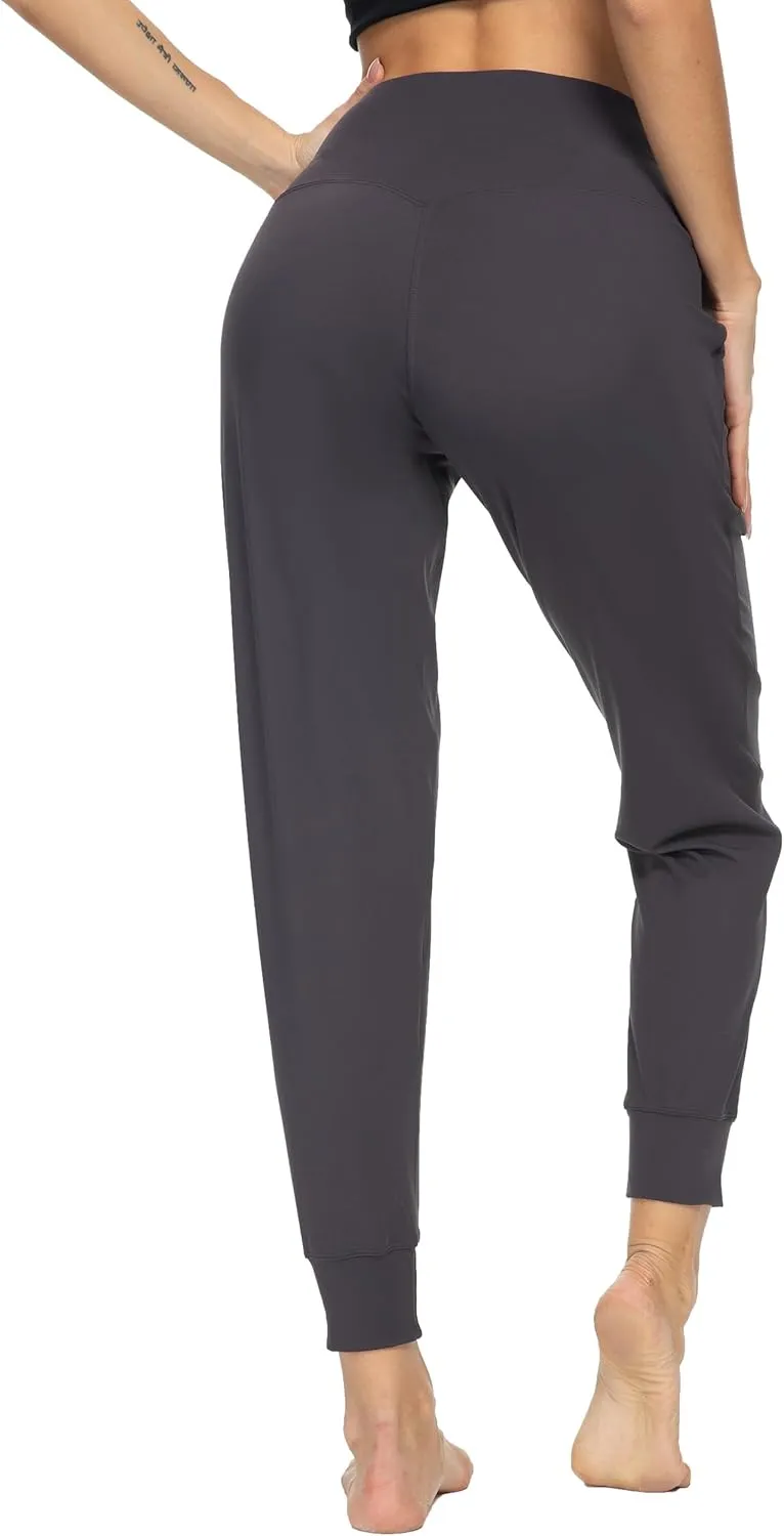 Women's Joggers with Pockets, Hiking Cargo Water Resistant Lightweight Pants for Women Workout Athletic Travel Camping